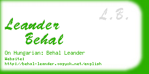 leander behal business card